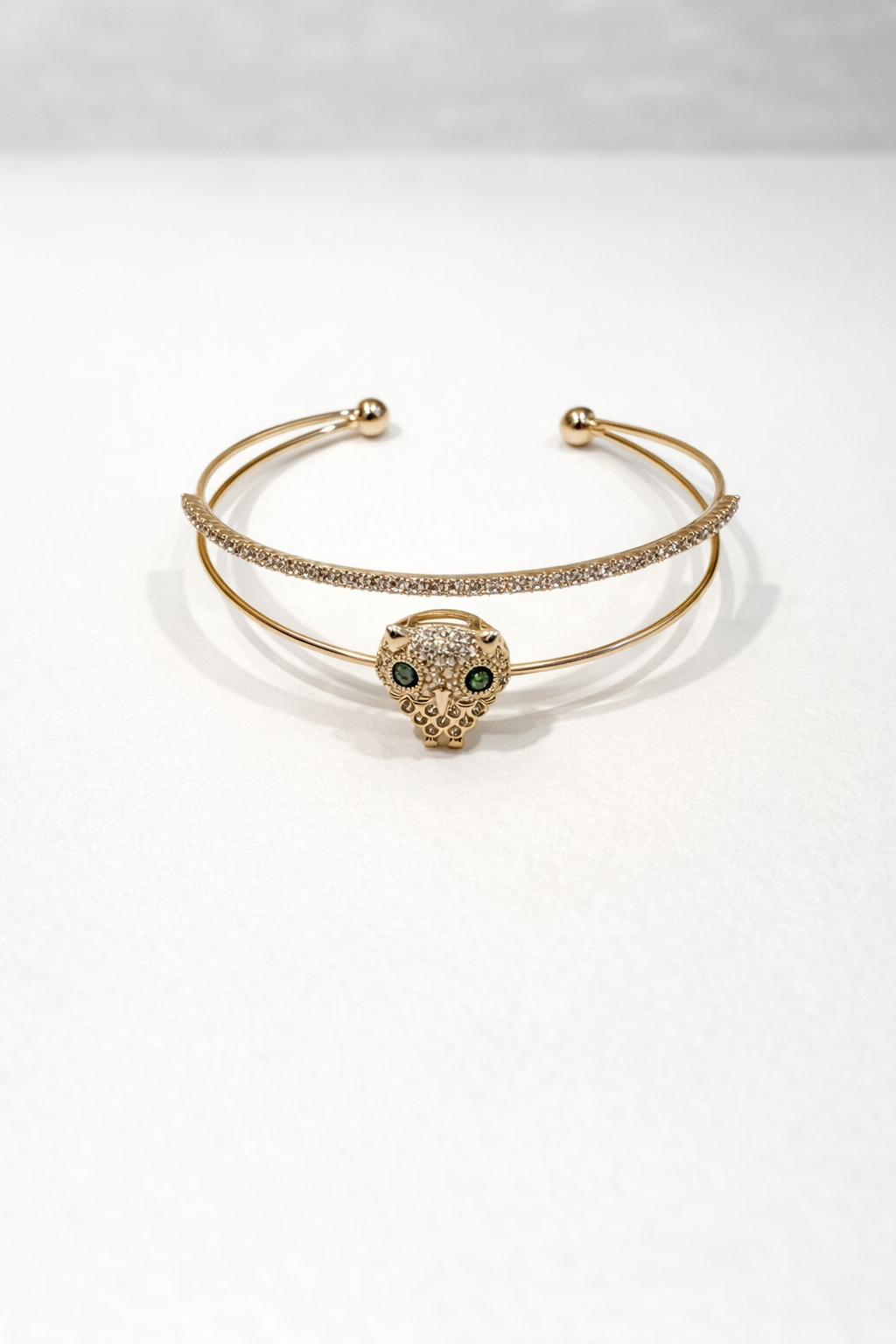 Amora Emerald Panther Cuff