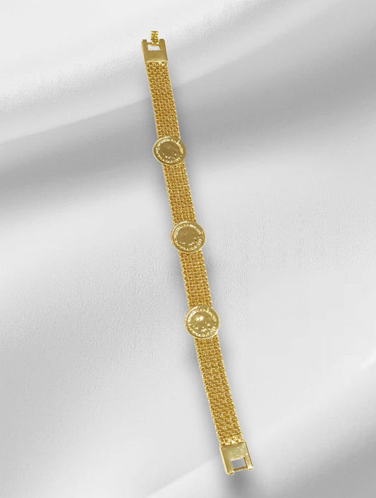 Golden Link Coin Bracelet