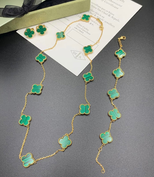 Green sapphire set