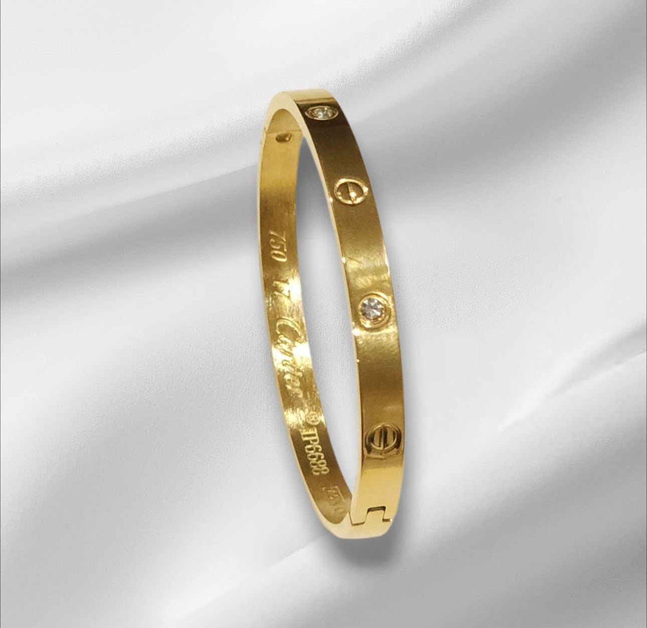 Amora Gold Crystal Icon Bangle – Size 17
