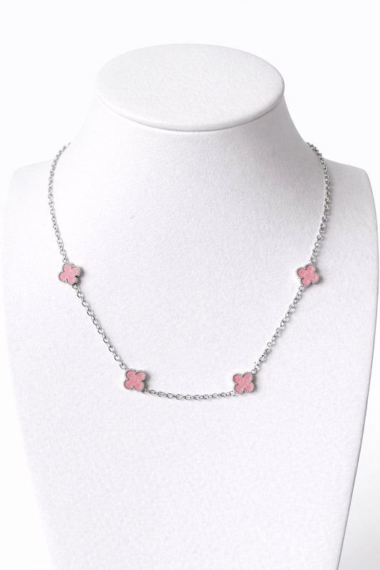 Mini Amora Blush Clover Necklace