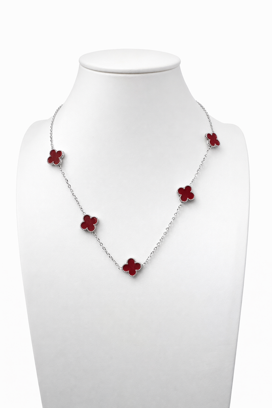 Amora Crimson Clover Necklace