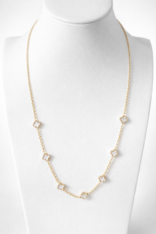 Mini Amora Ivory Clover Necklace
