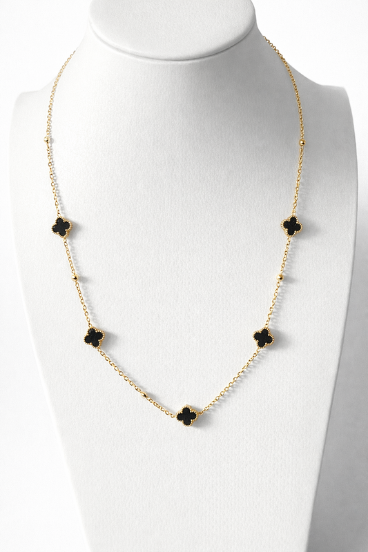 Mini Amora Midnight Clover Necklace