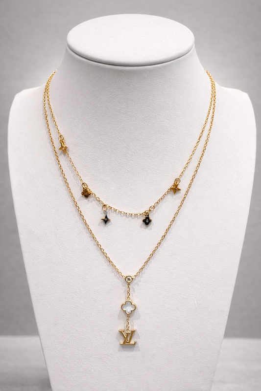 Amora Celeste Layered Charm Necklace