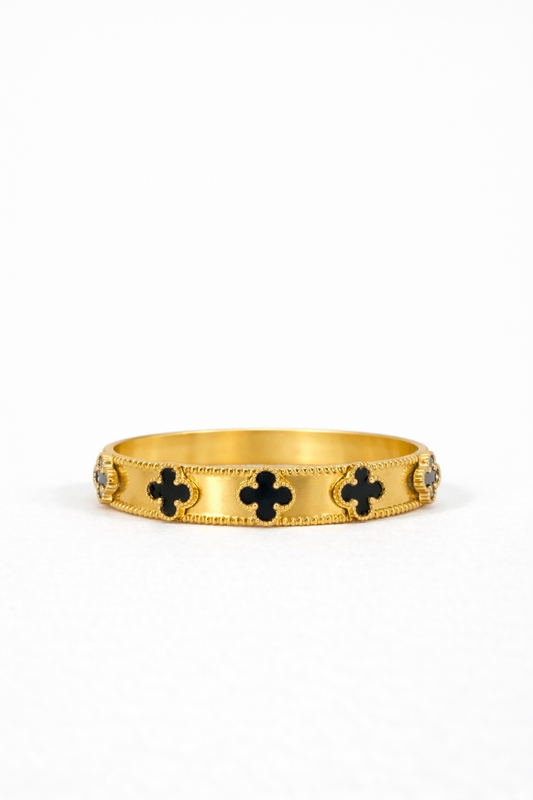 Amora Noir Clover Bangle